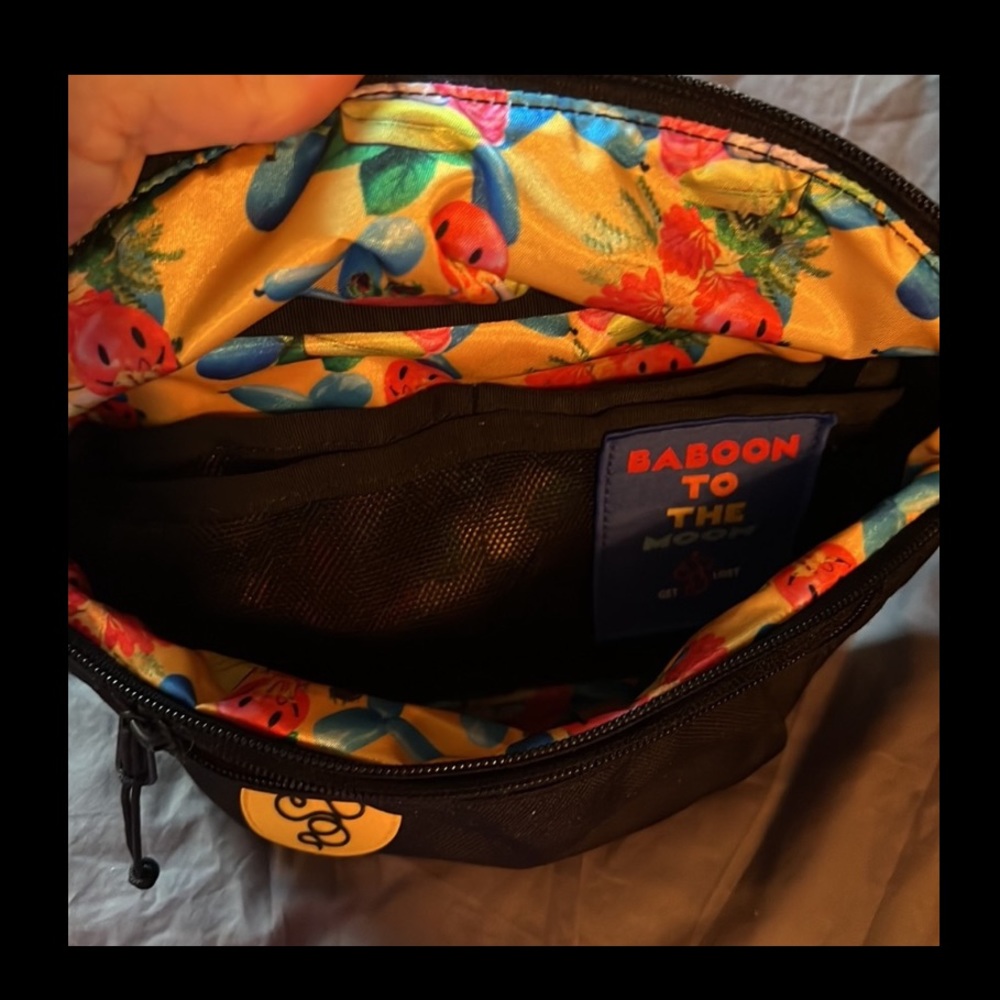 Baboon to the Moon FANNY PACK with limited edition satin balloon animal print